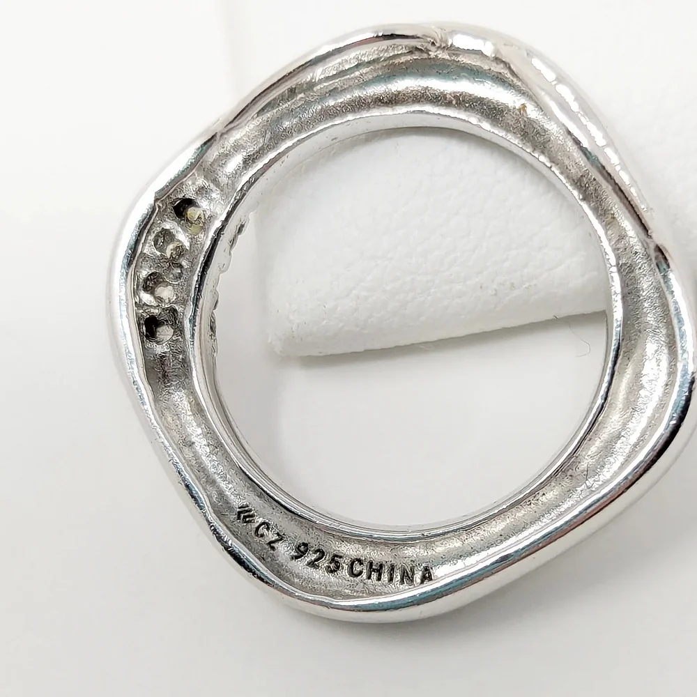 Sterling Silver 925 Geometric CZ pendant epiphany QVC - Picture 3 of 3